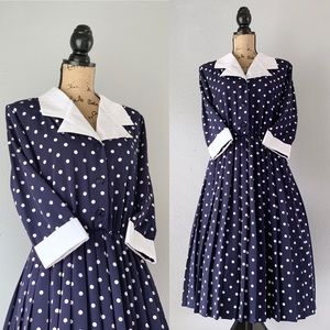 Vintage Polka Dot Day Dress